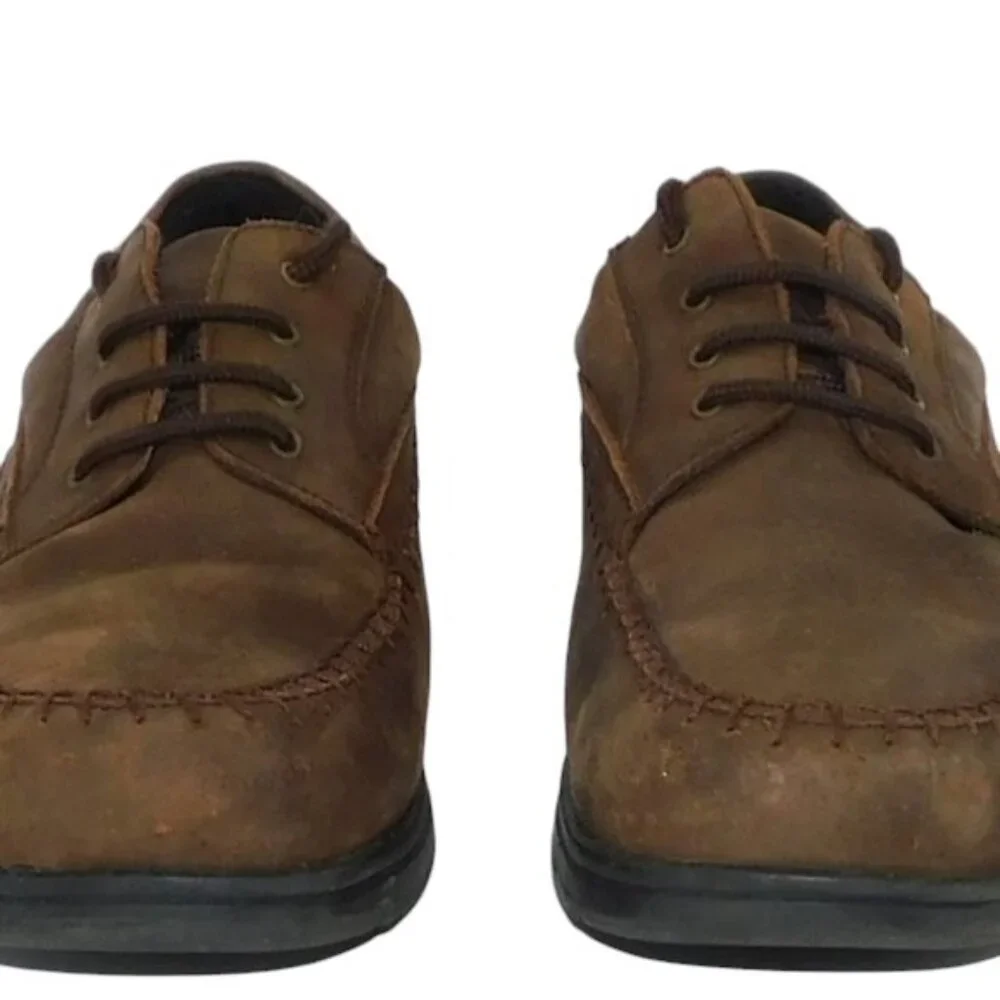 Mountain Breezes Brown Suede/Leather Lace-up Loafer